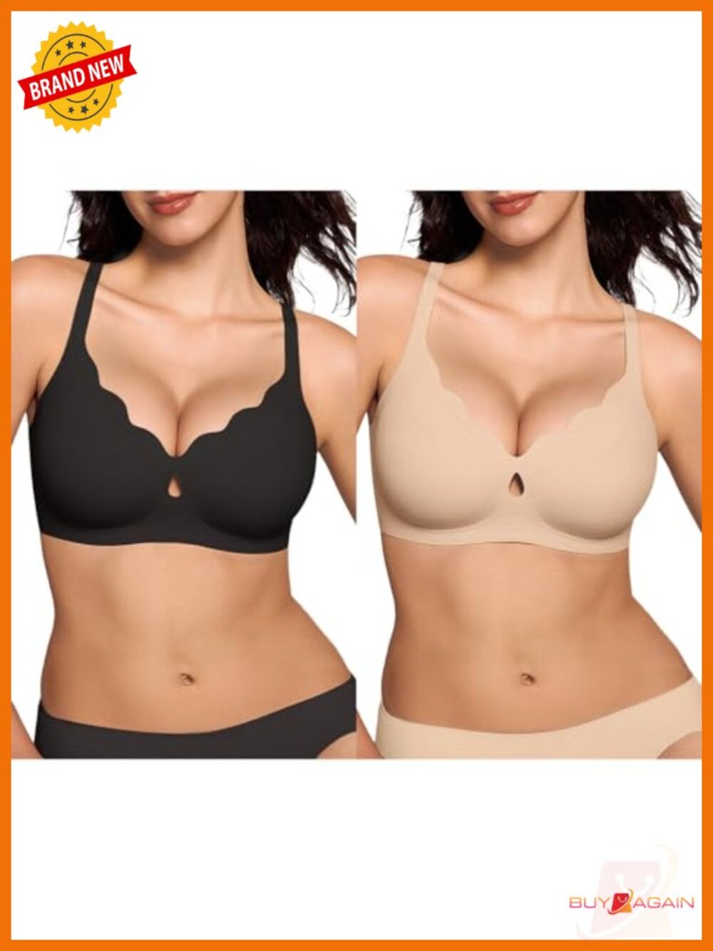 Seamless Wireless Push Up Bra Full Coverage No Underwire T Shirt Bra Womens